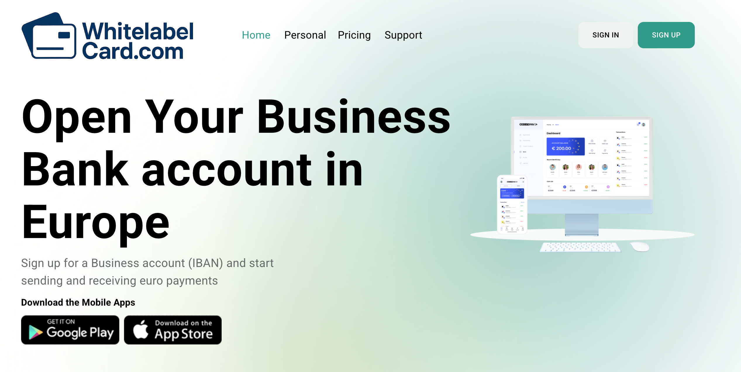 Customer web app preview